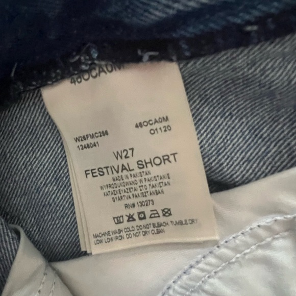 Wrangler Blue Denim Cut-Off Shorts - Picture 4 of 6